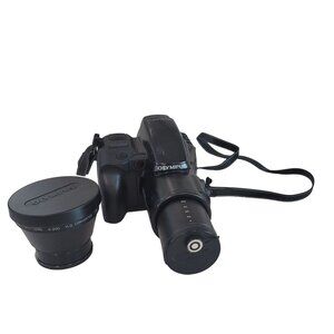 Vintage Olympus IS-1 Camera With 4.5-5.6 Zoom Lens & A-200 H.Q. converter works